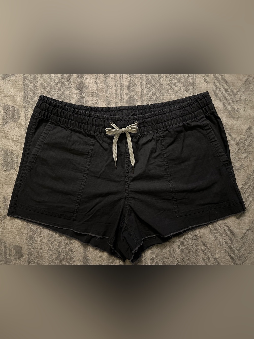 Vuori Black Athletic Drawstring Shorts